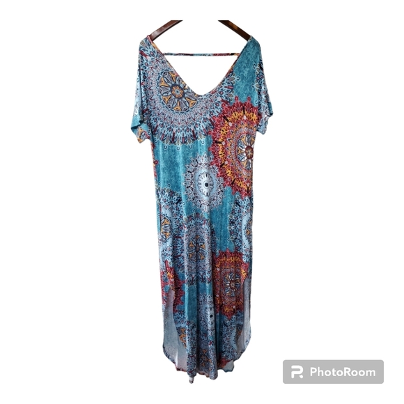 NWT Grecerelle Womens Floral Maxi Dress. SIZE L - Picture 6 of 6